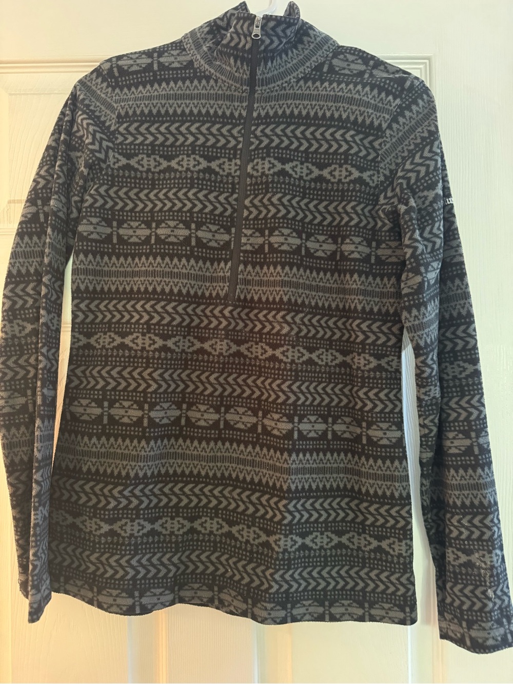 Columbia Black & Gray Patterned Zip-Up Pullover Jacket